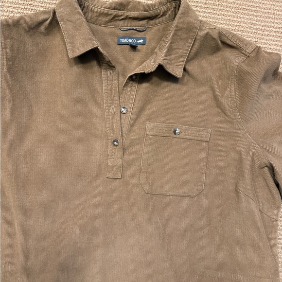 Toad&Co Women's Tan Corduroy Midi Dress - Picture 2 of 9